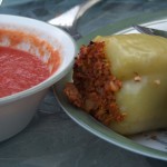 Quinoa Stuffed Pepper & Pasta Sauce