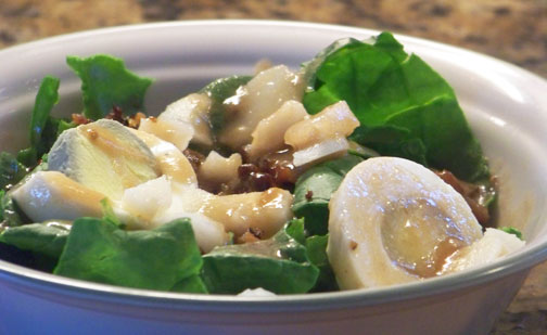 Spinach Salad with Hot Bacon Dressing
