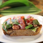 Goat Cheese and Wild Ramp Bruschetta