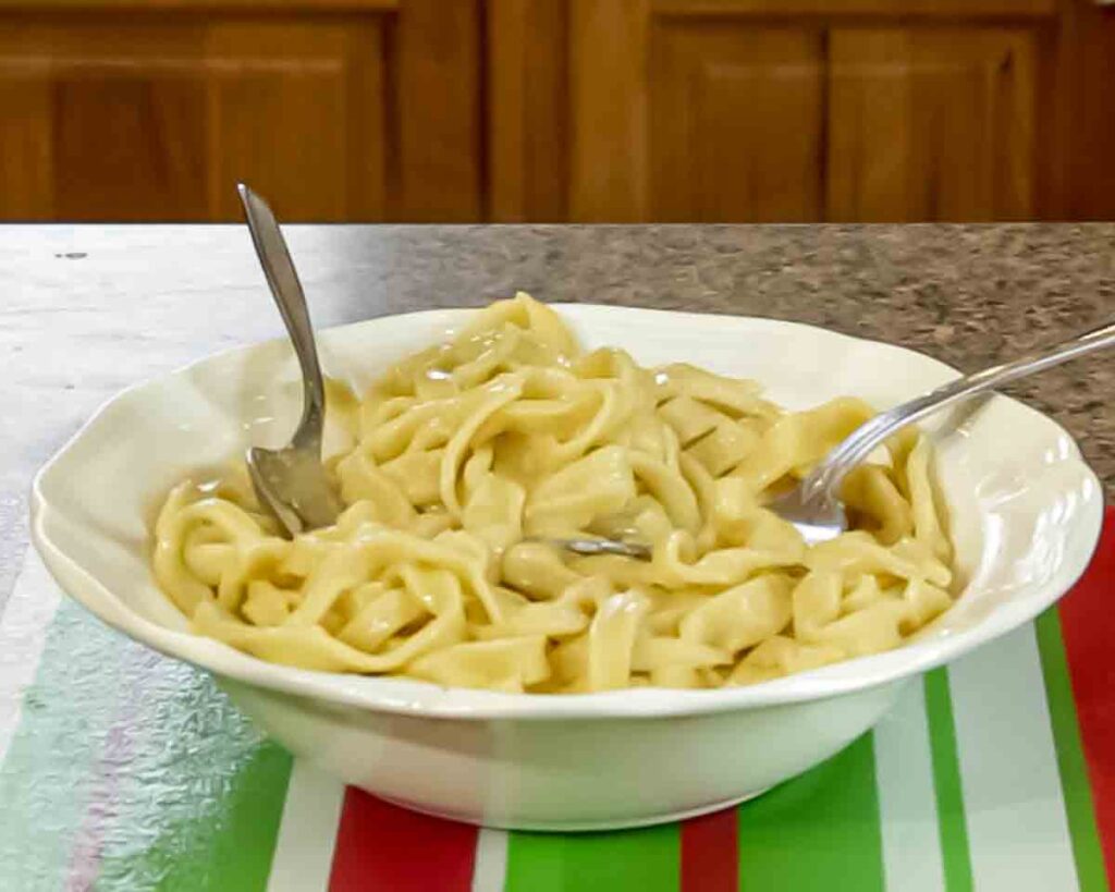 Homemade Egg Noodles in Chicken Broth Art of Natural Living