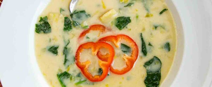 Cream of Spinach Soup with Potatoes