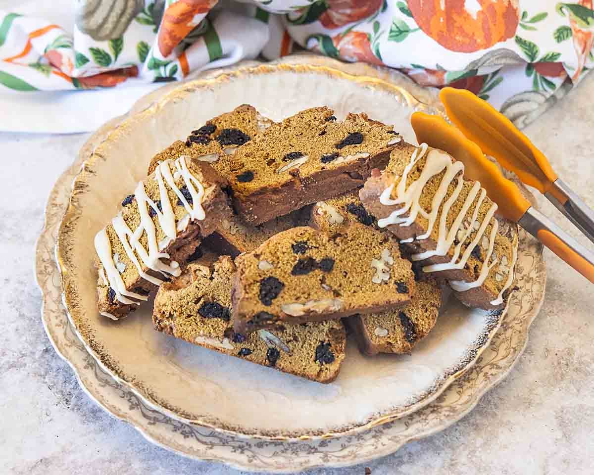 Pumpkin biscotti tray