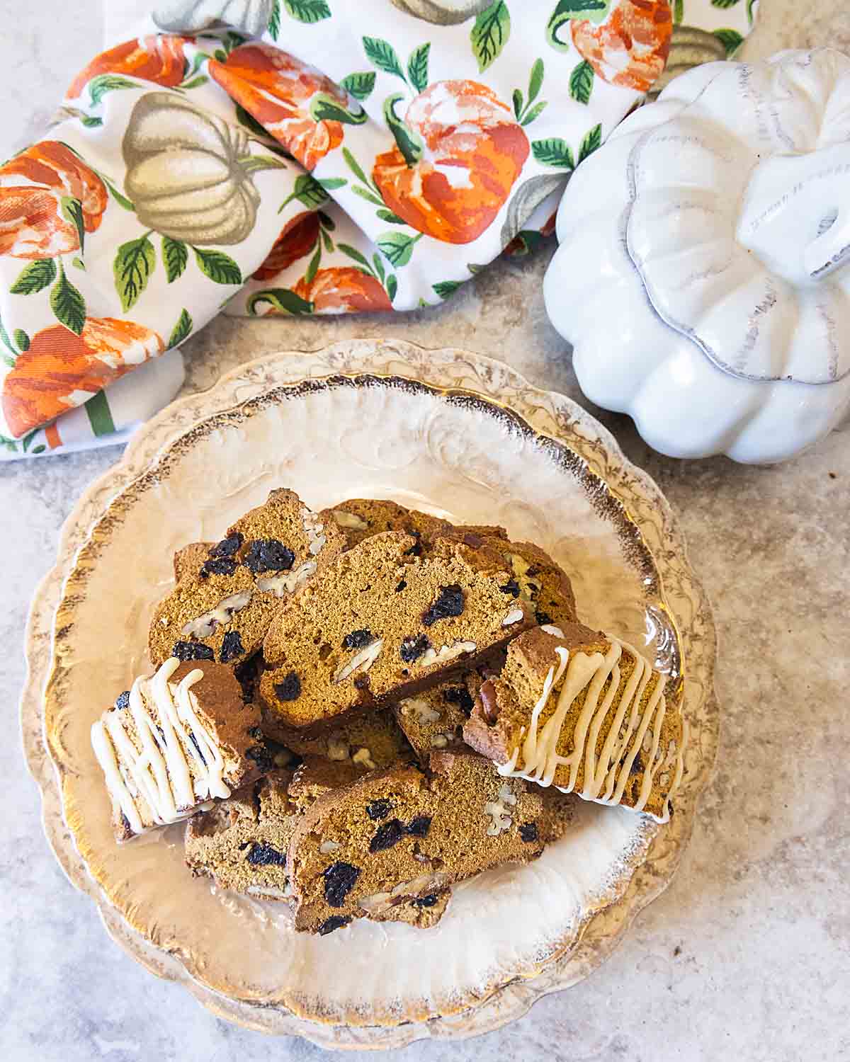 Pumpkin Biscotti with Cranberries