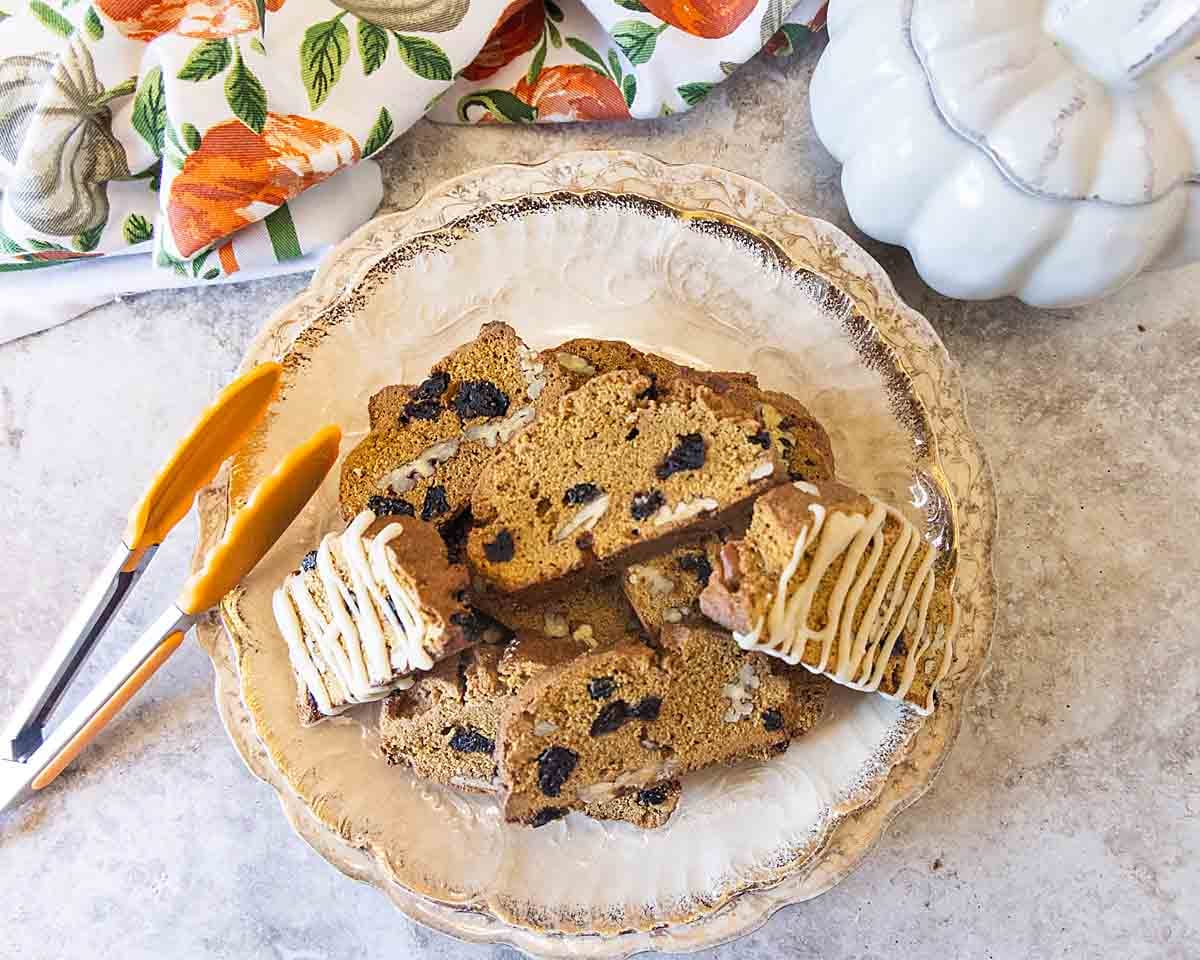 Pumpkin Biscotti with Cranberries