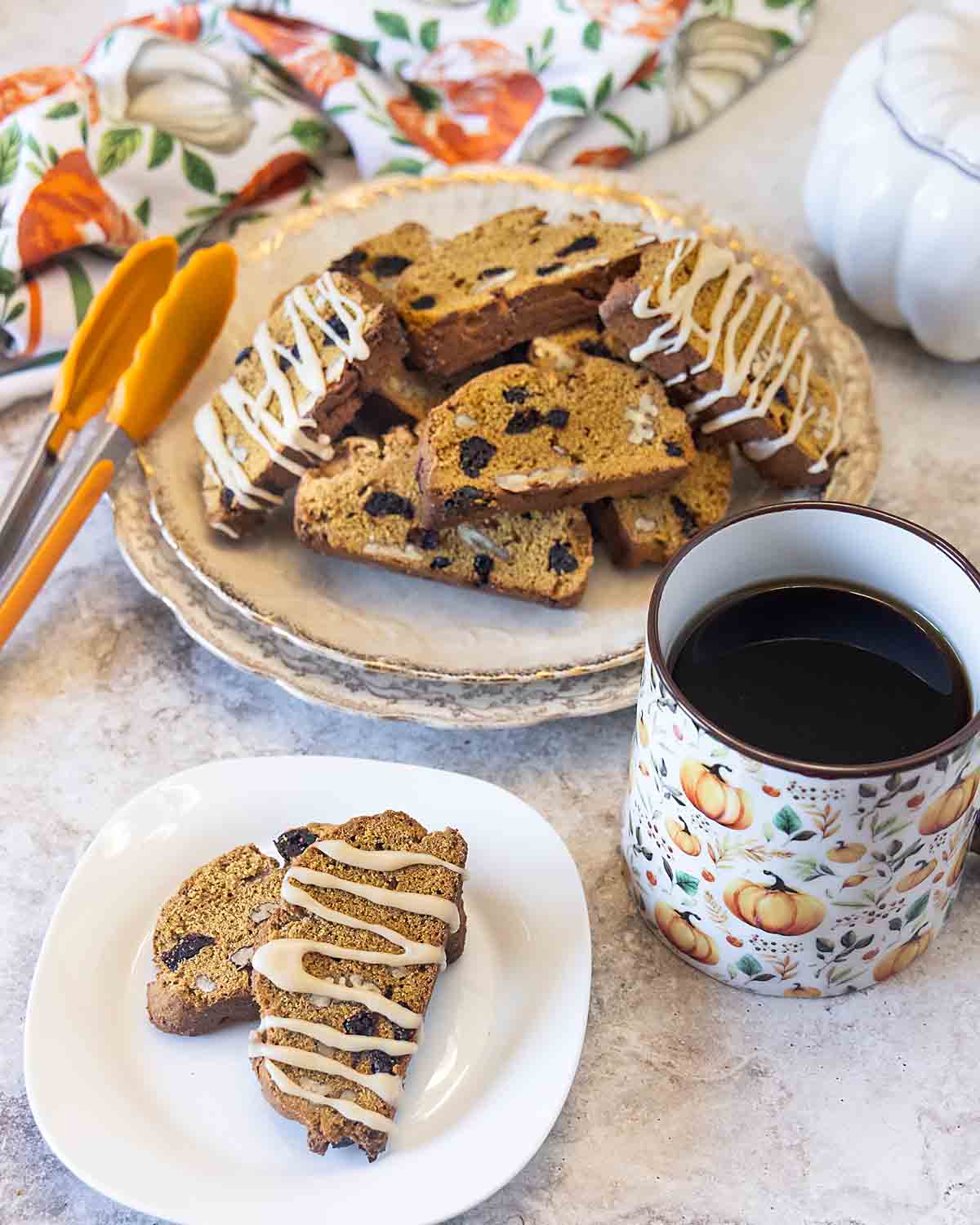 Pumpkin Biscotti with Cranberries