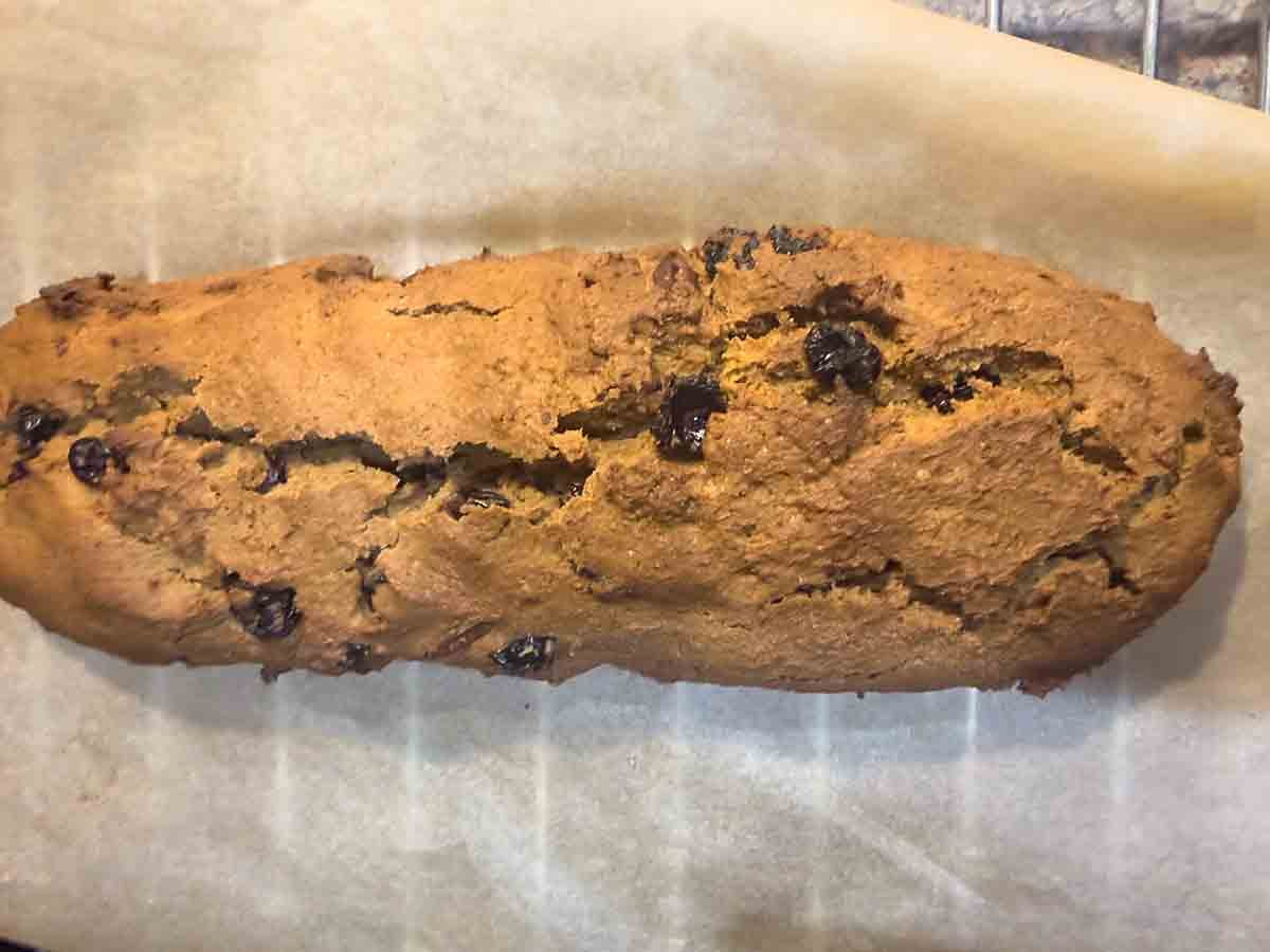 cooked biscotti log
