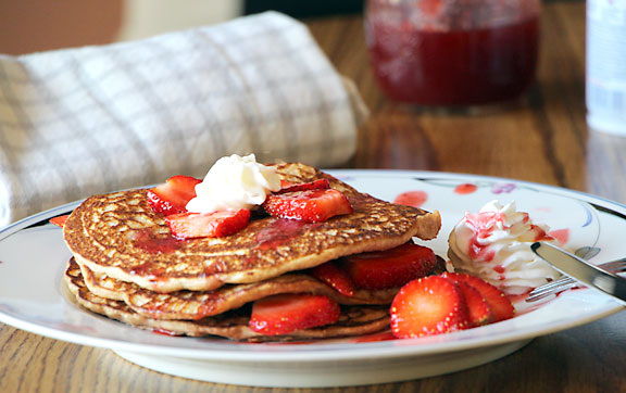 Organic Strawberry Syrup and Pancakes (or…)