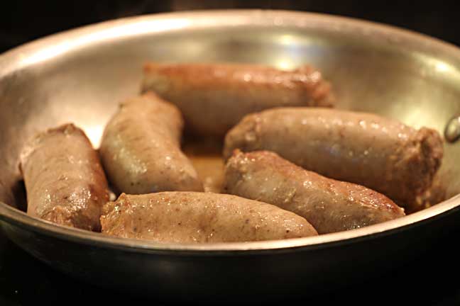 Sausage frying