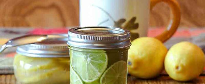 (Lime or) Lemon Ginger Honey in a Jar