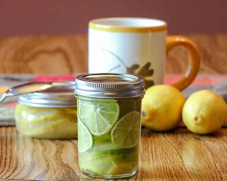 (Lime or) Lemon Ginger Honey in a Jar