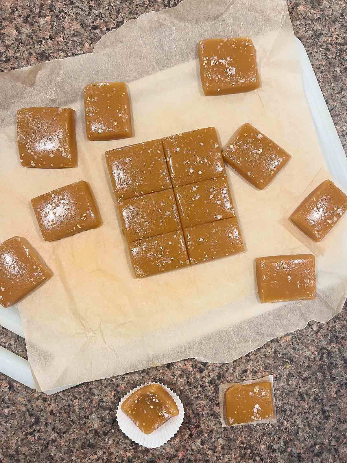 homemade salted caramels