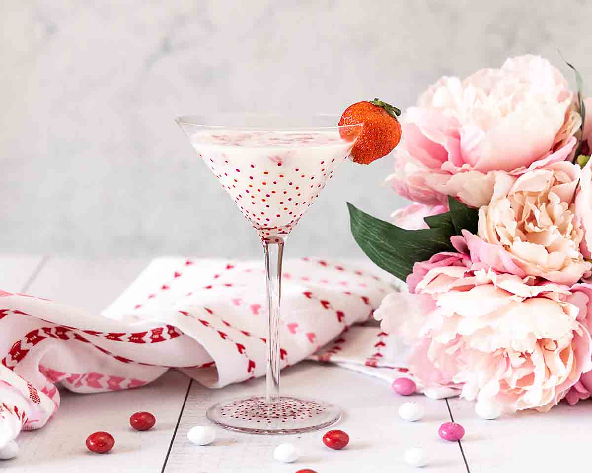 Strawberry White Chocolate Valentine Martini