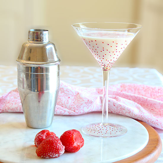 White Chocolate Strawberry Martini