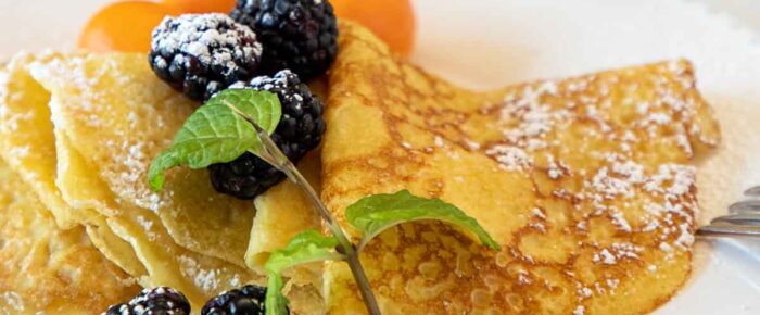 Easiest Crepes with Lemon Curd