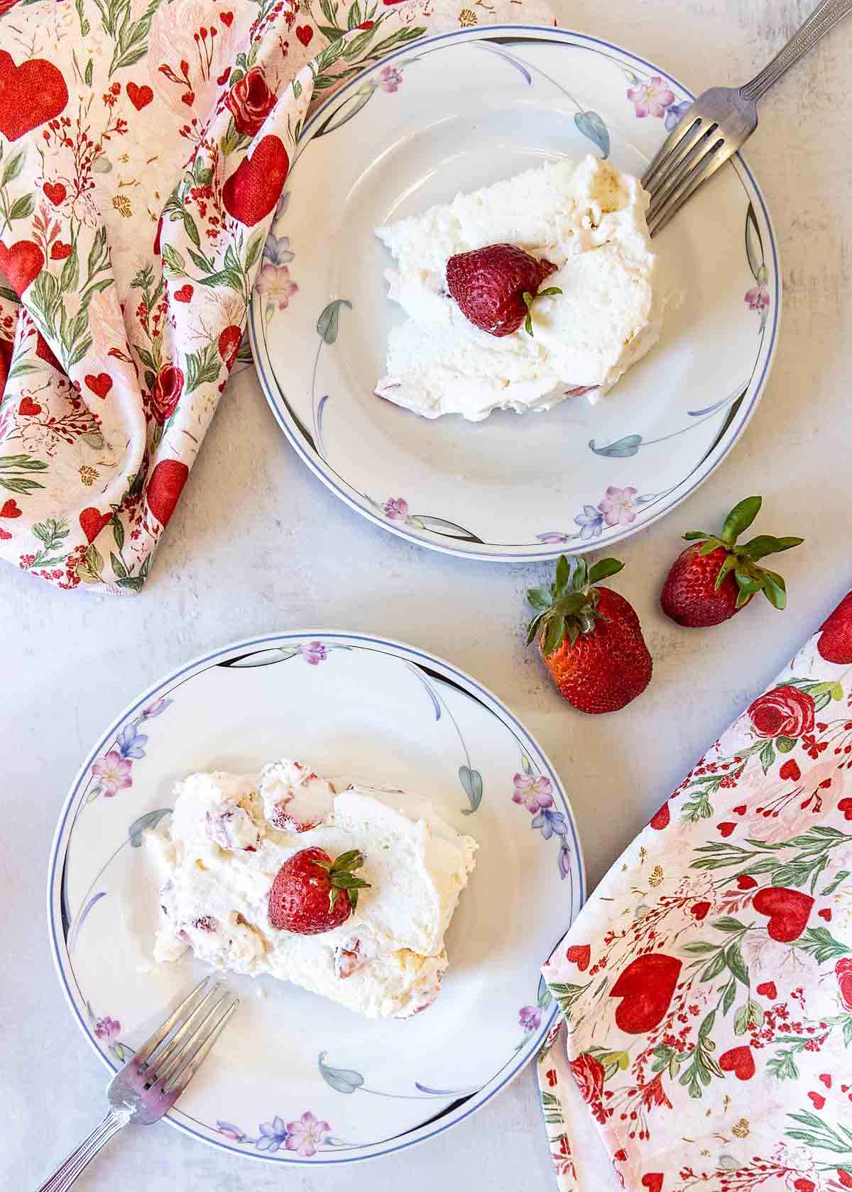 Strawberry Meringue Cake slices