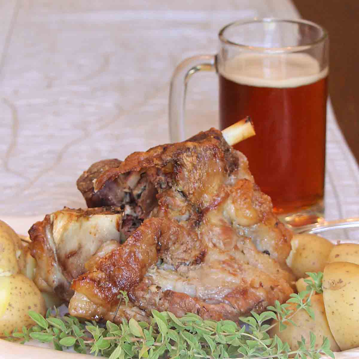 German Pork Hock with beer