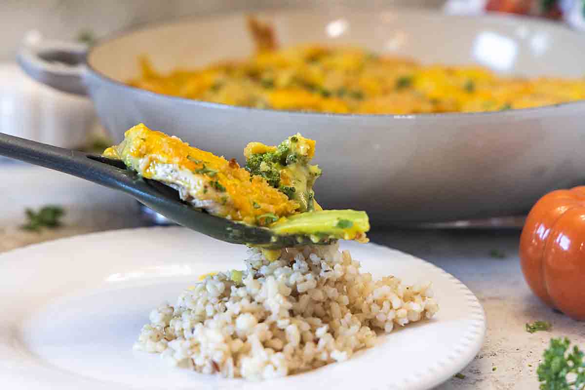 Chicken Divan bite