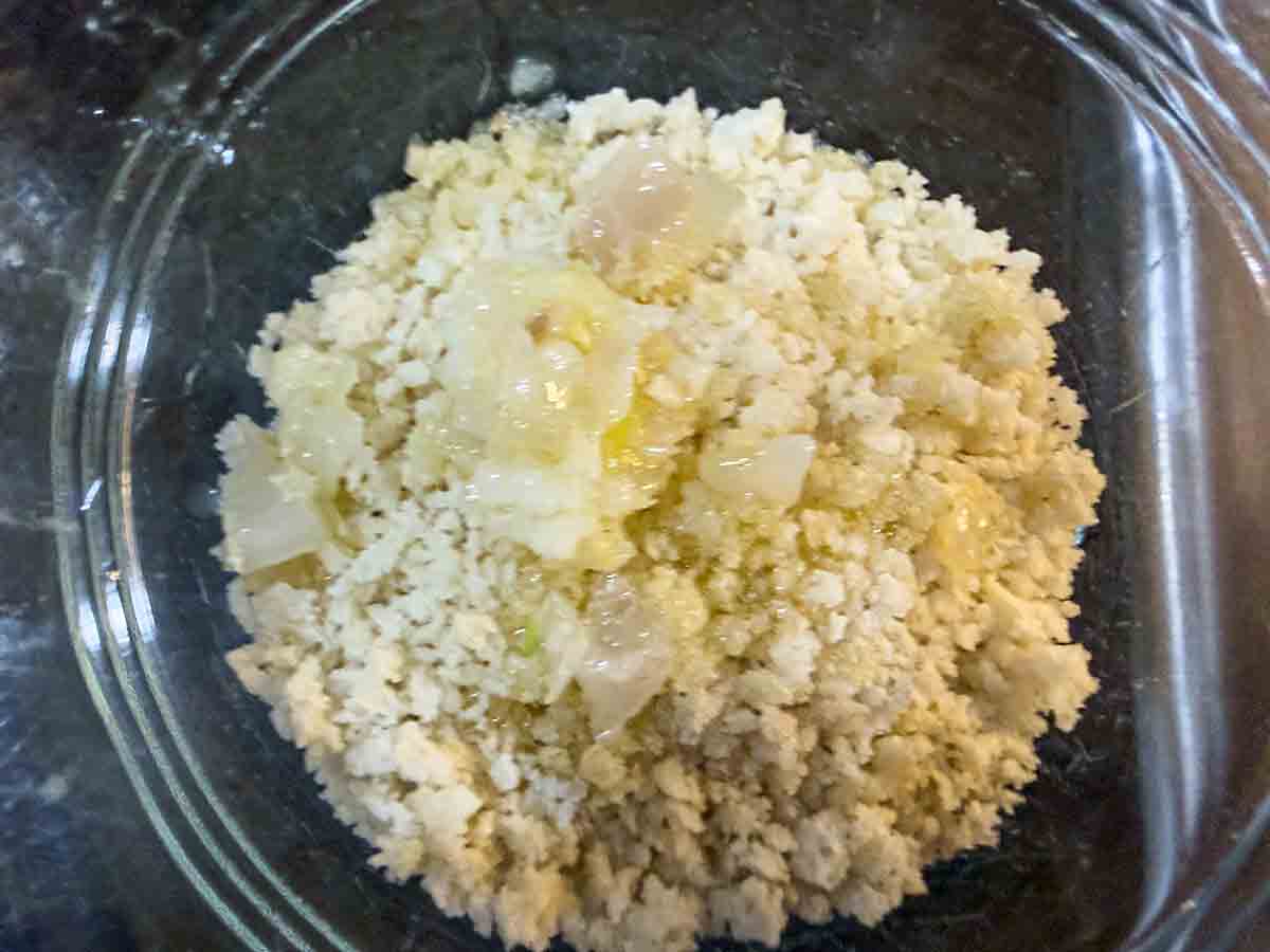 mix some butter and paanko