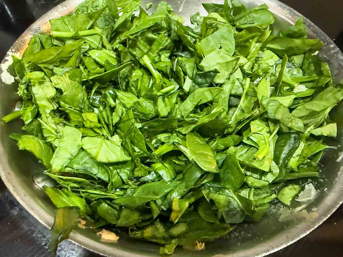 stir in spinach