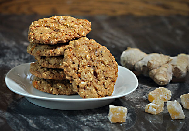 Whole Grain Ginger Chunk Cookies