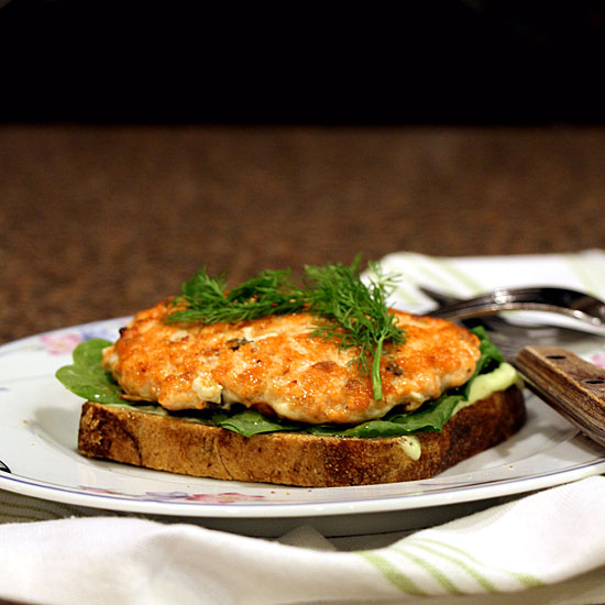 Salmon Burger Closeup