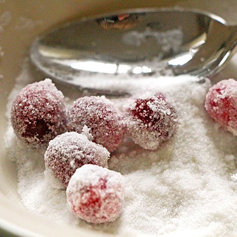 Toss berries in sugar to coat