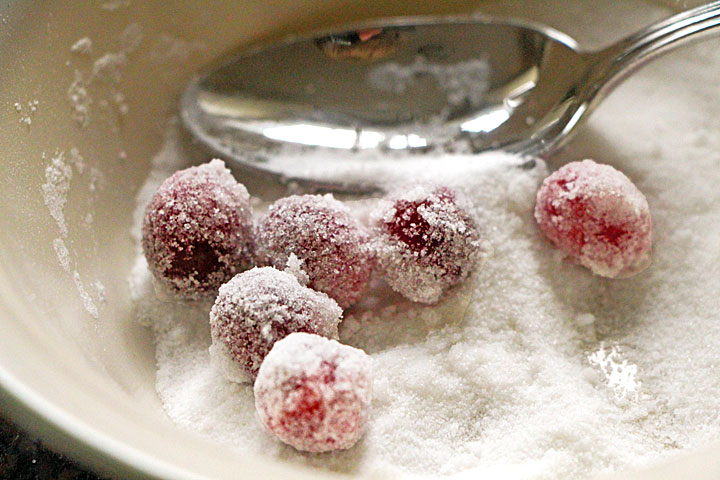Toss berries in sugar to coat