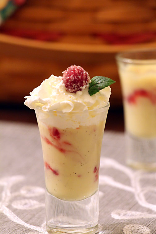 Last year's cranberry pot de creme