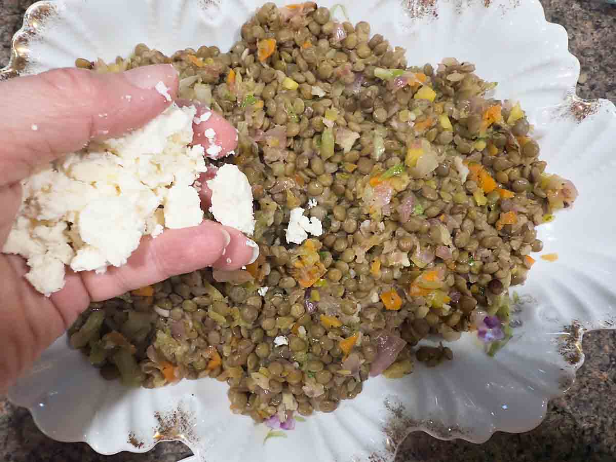 top salad with cheese
