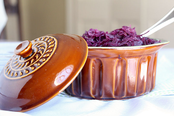 Scandinavian Red Cabbage, Served