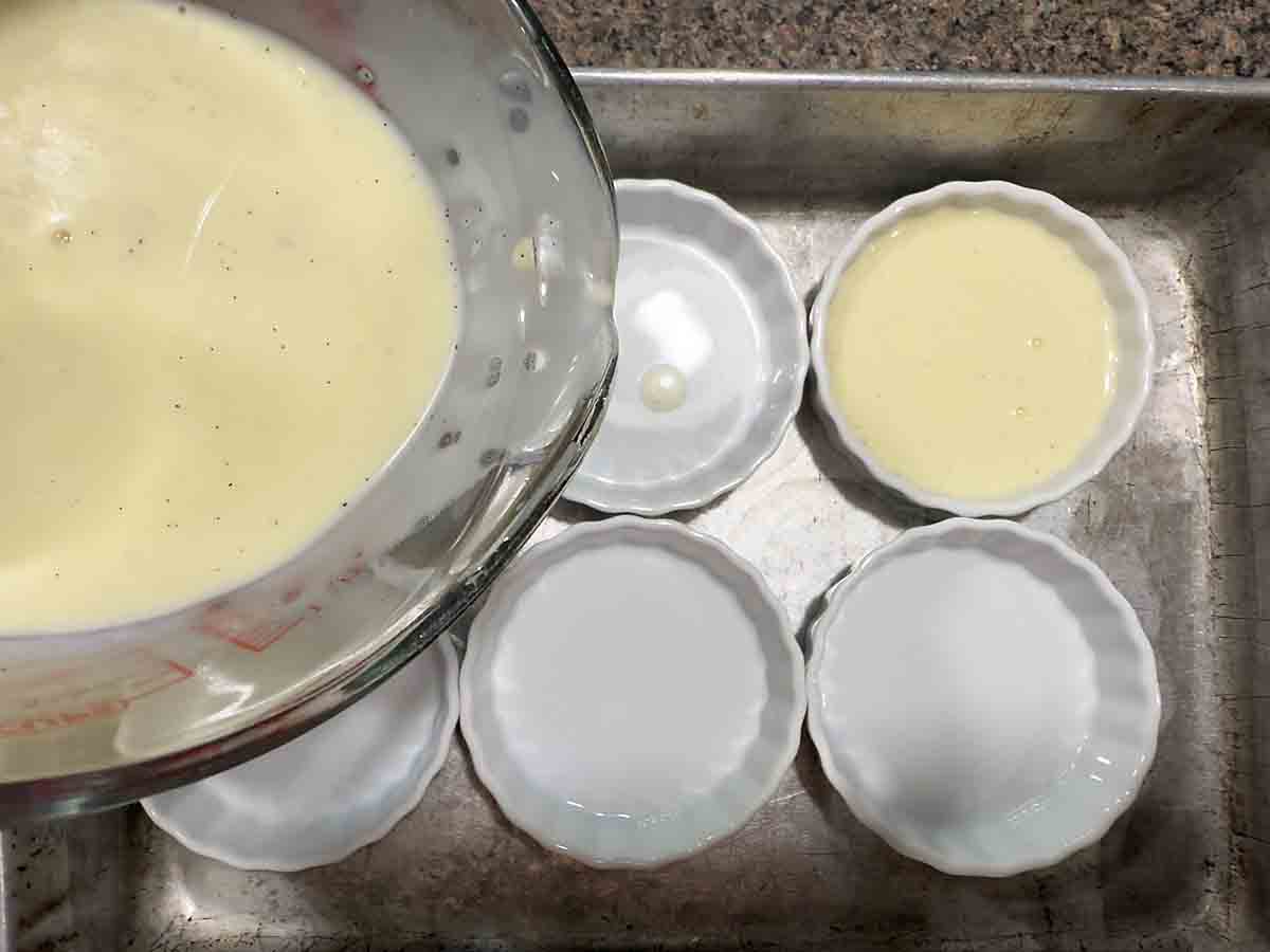 pour into ramekins