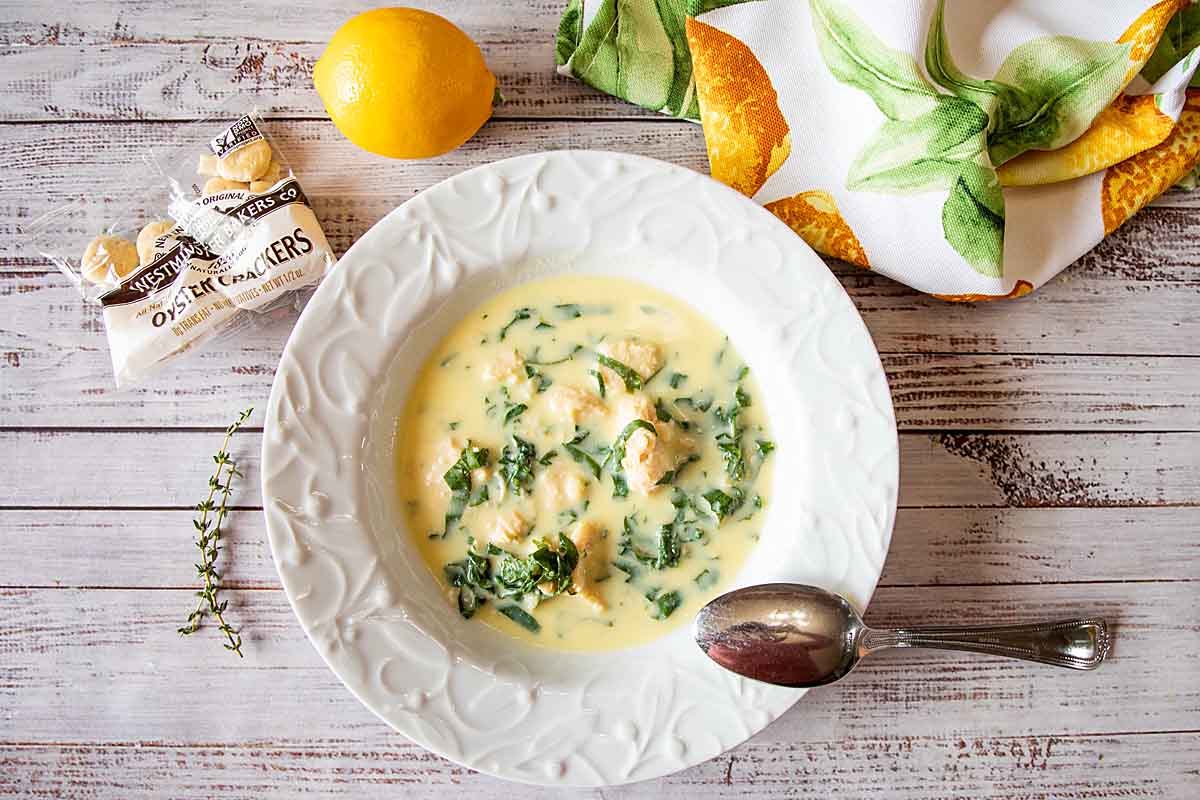 Egg Lemon Soup with Spinach – Art of Natural Living