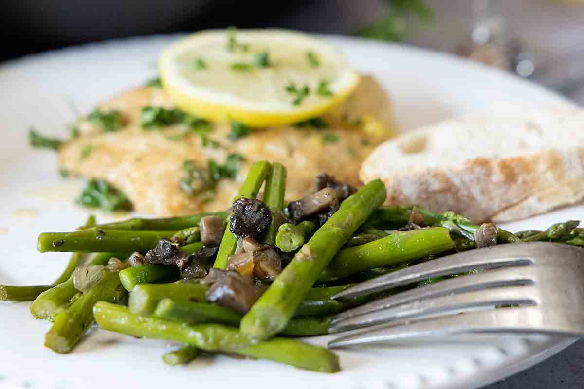 Served on dinner plate