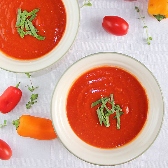 Roasted Tomato Red Pepper Soup
