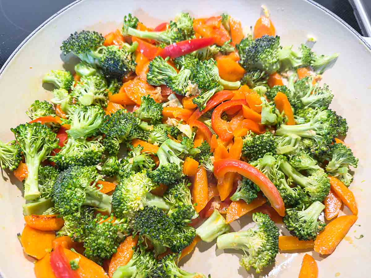 with all the veggies