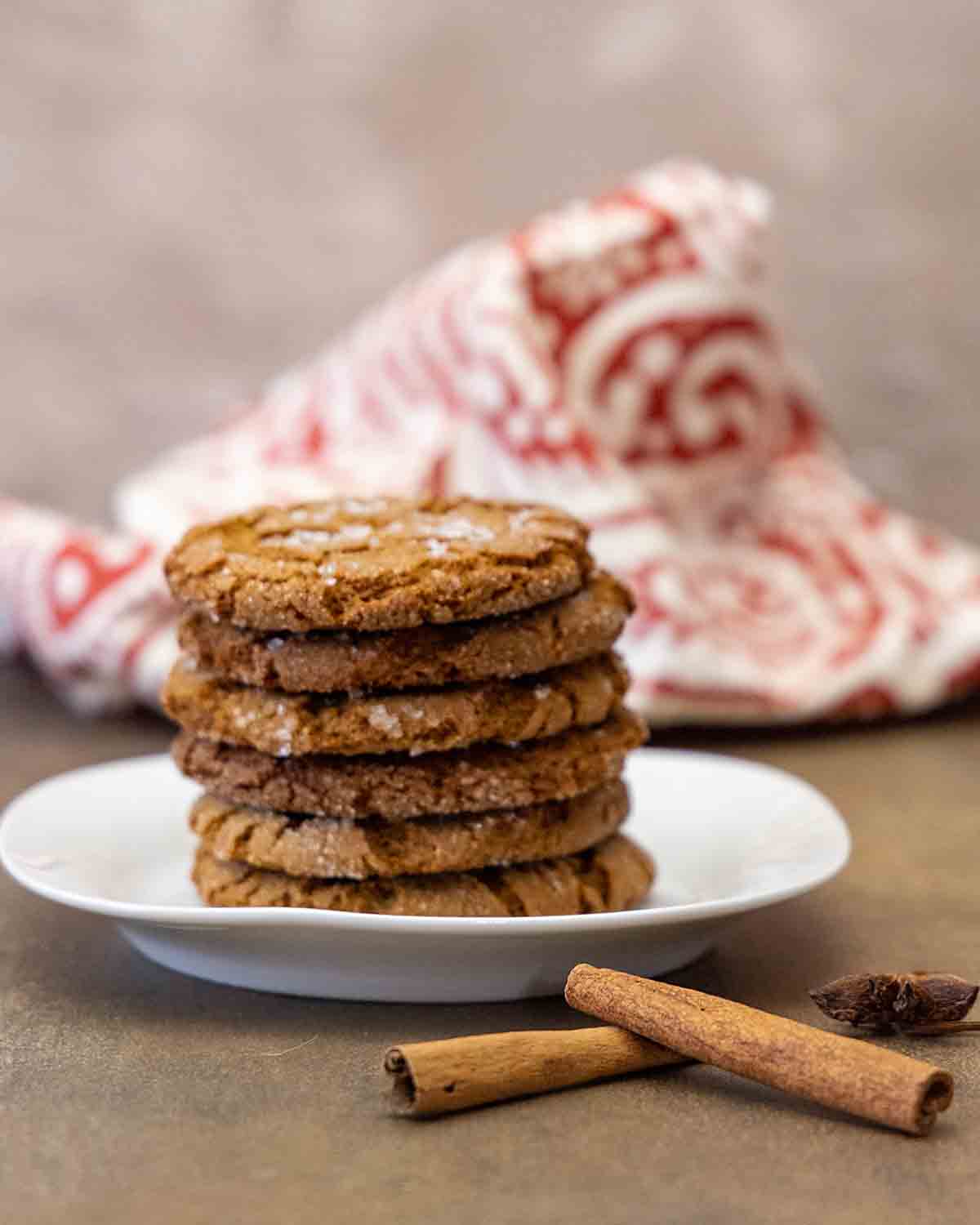 molasses cookies not decorated for Christmas