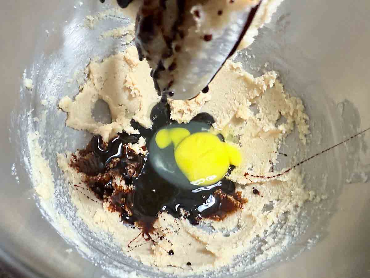 add egg and molasses