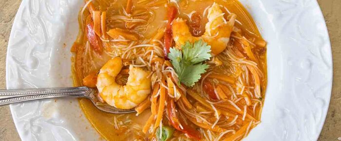 Thai Shrimp Soup (with Extra Carrots–shh)