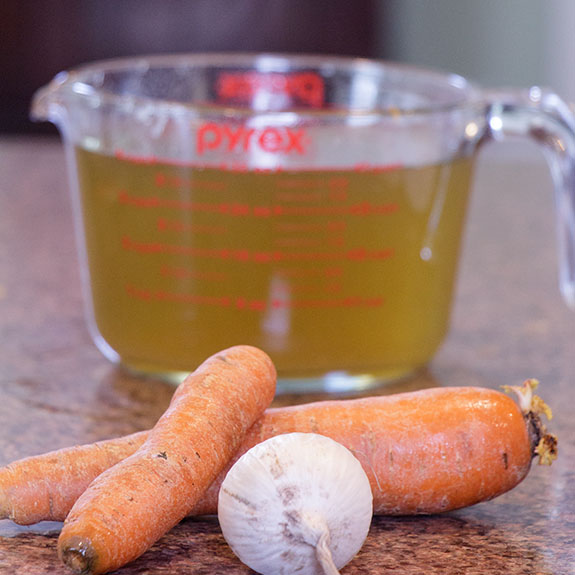 Homemade Vegetable Broth (from Leftovers)