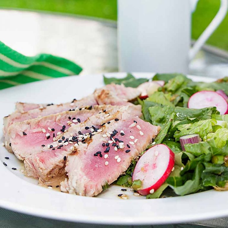 Grilled Ahi Tuna Salad (or Not Salad)