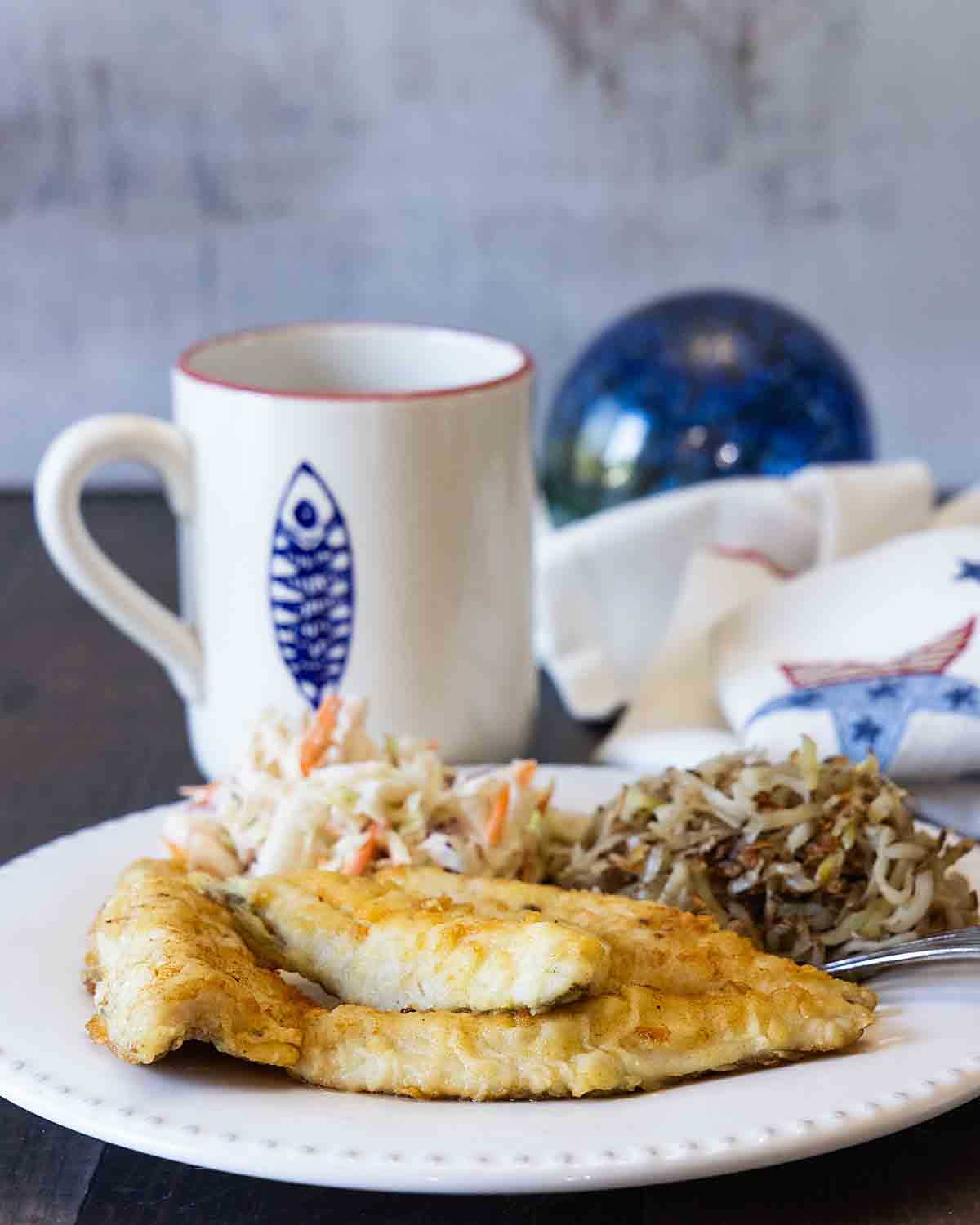 Pan-fried perch