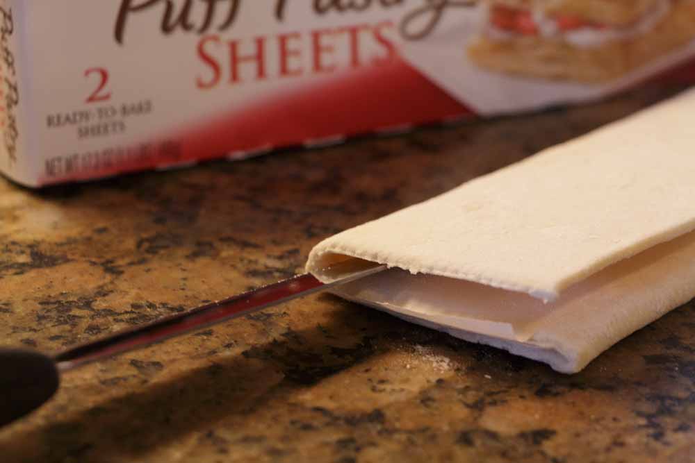 cut puff pastry