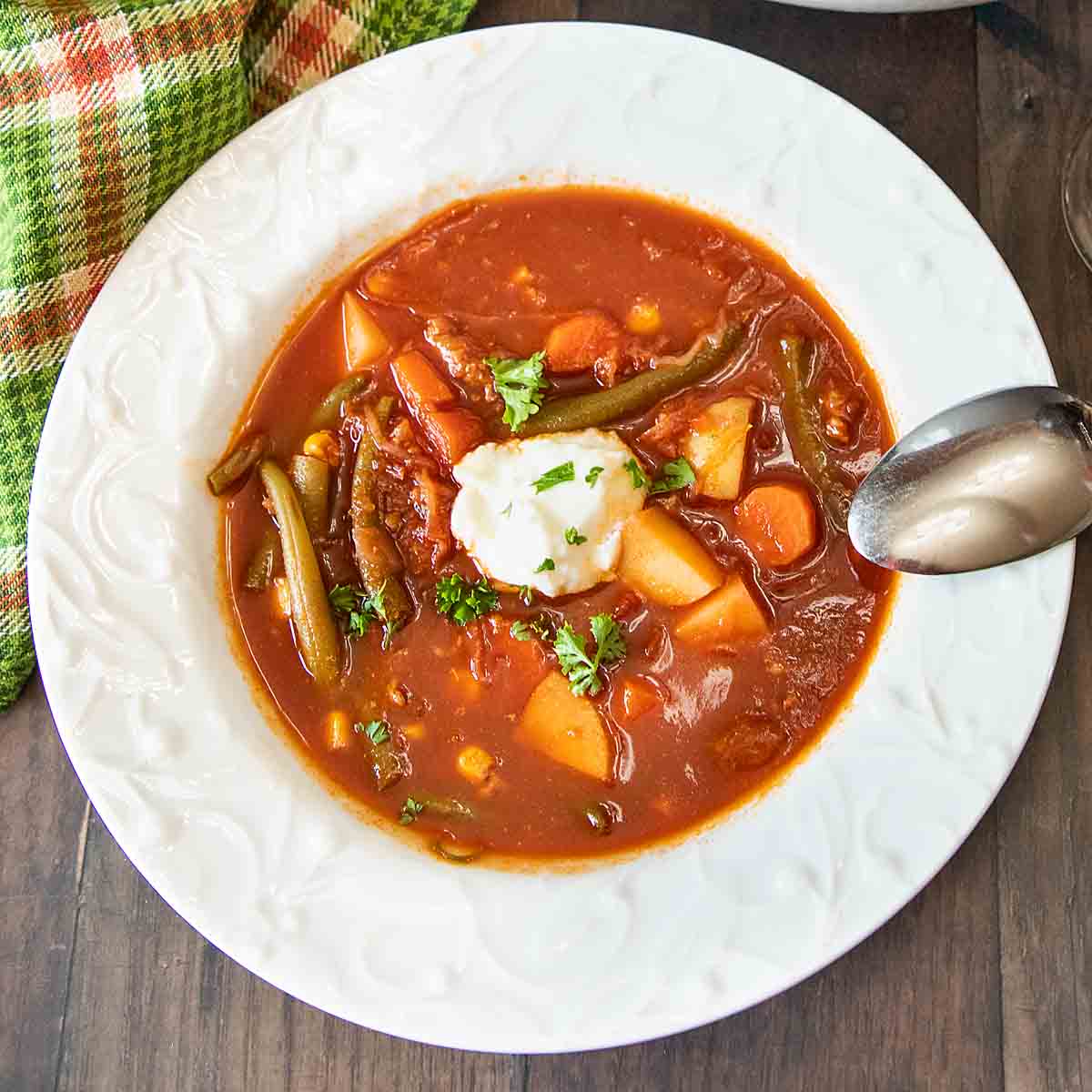Hearty Ground Beef Vegetable Soup - Art of Natural Living