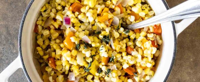 Confetti Corn with Peppers and Herbs