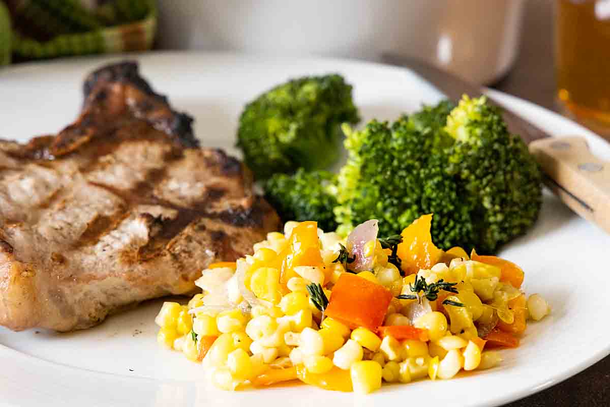 Confetti corn on plate