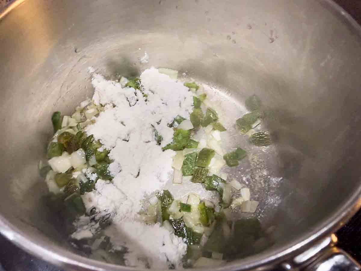 stir in flour