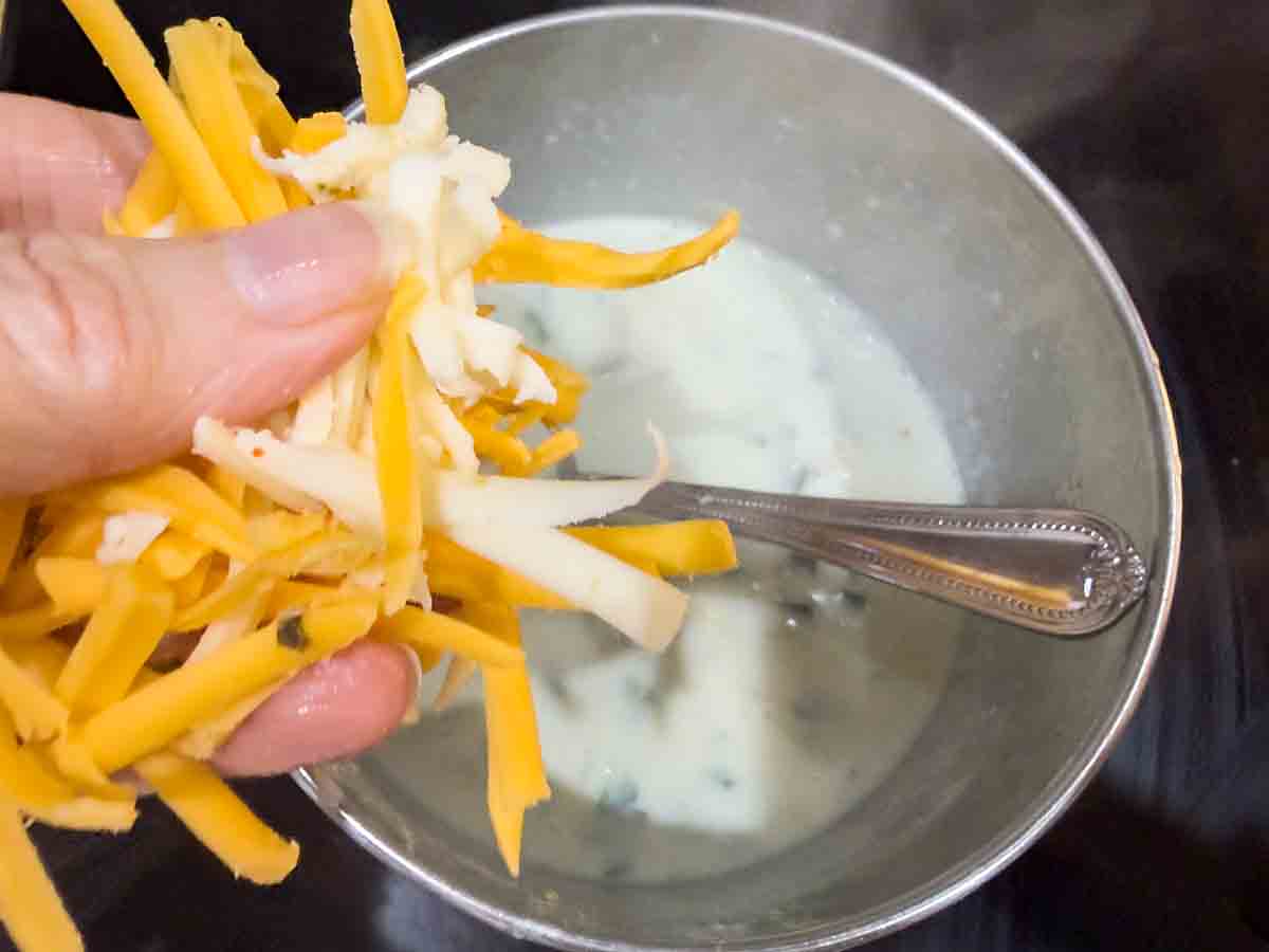 stir in cheese