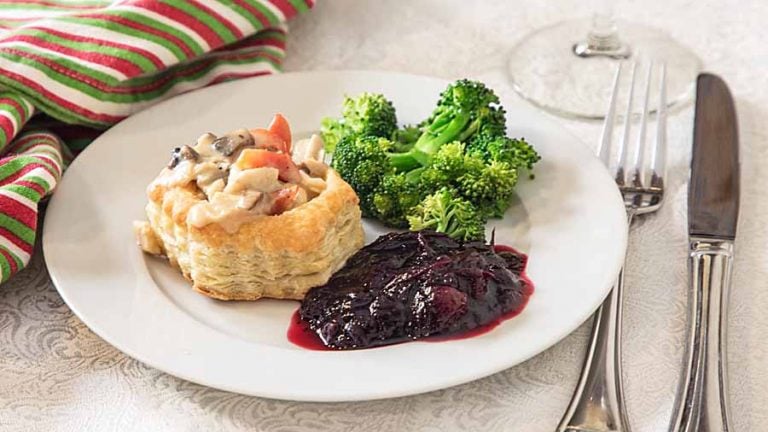 Rich and creamy, with a hint of sophistication Chicken a la King is like adult comfort food.  Serve in pastry cups or over rice.