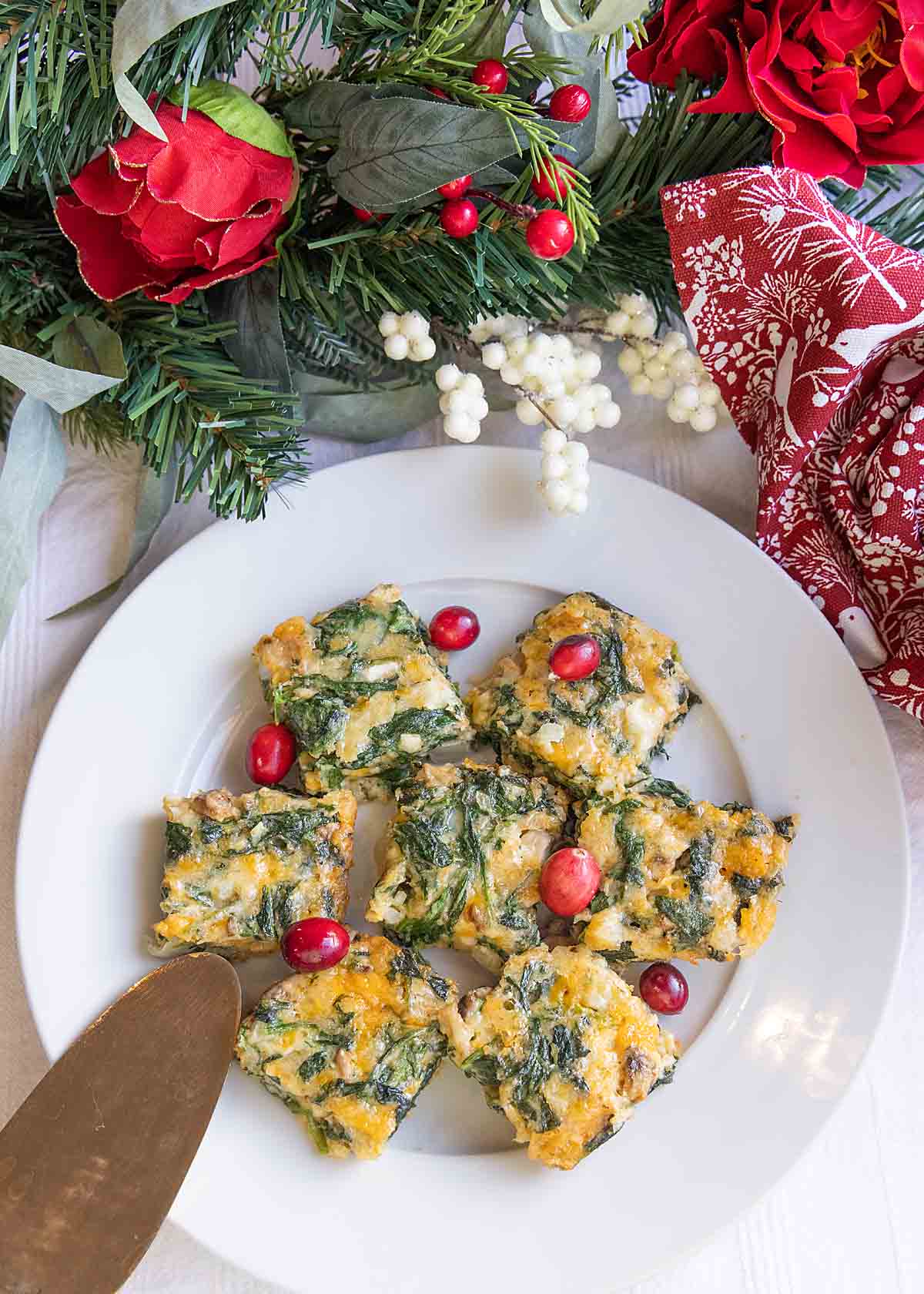 Cheesy Spinach Squares