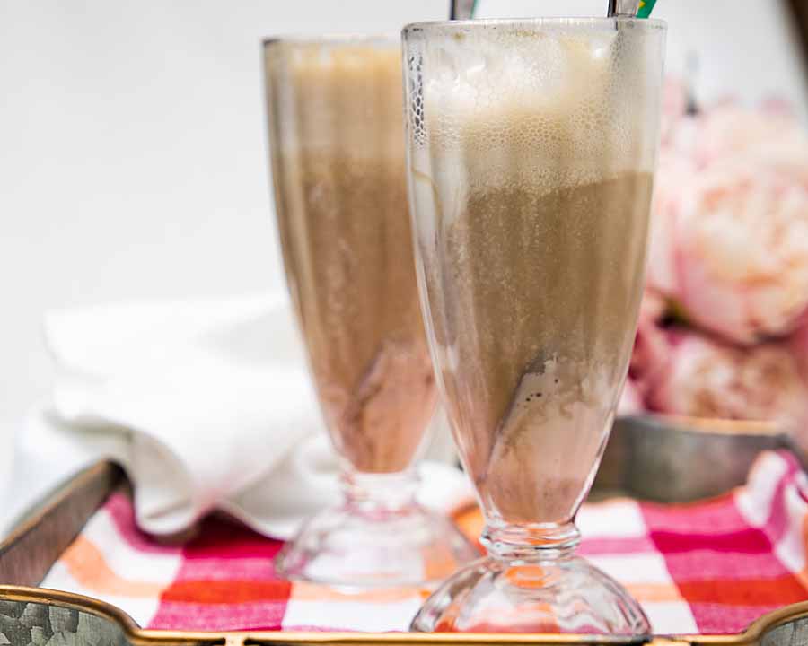 An ice cream soda is like a first-rate malt--rich, chocolatey & a decadent. And you won't even be able to tell that this diet ice cream soda is lo-cal!